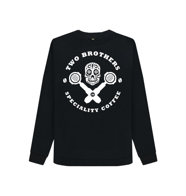 Black Womens Skull & Cross Filters Sweater