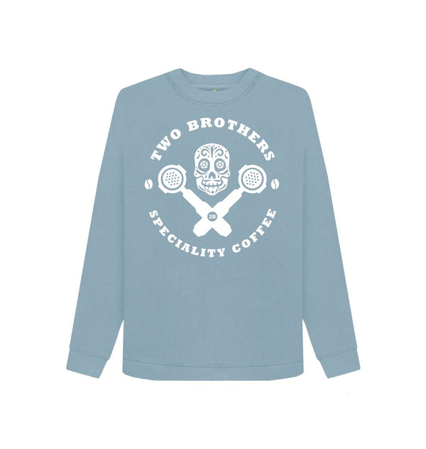 Stone Blue Womens Skull & Cross Filters Sweater
