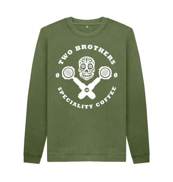 Khaki Mens Skull & Cross Filters Sweater